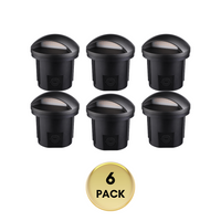 Outdoor Landscape Lighting LED 12V Low Voltage UNAL01 Crescente Aluminum Round Surface Mount Mono-Directional Integrated 6W 3000K LED In-Ground Well Light Low Voltage Landscape Lighting 6 Pack