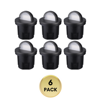 Outdoor Landscape Lighting LED 12V Low Voltage UNAL02 Primo Quarto Aluminum Round Surface Mount Half-Moon Integrated 6W 3000K LED In-Ground Well Light Low Voltage Landscape Lighting 6 Pack