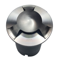 Outdoor Landscape Lighting LED 12V Low Voltage UNS05 4x/8x/12x Package Stainless Steel Tri Directional Three Slit In-Ground 12V Low Voltage LED In Ground Landscape Lighting with MR16 5W 3000K Bulb