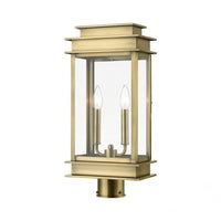 Outdoor Landscape Lighting LED 12V Low Voltage Princeton Outdoor Classics 2 E12 Candelabra Base Light Bulb Socket Outdoor Post Top Lantern 20.5