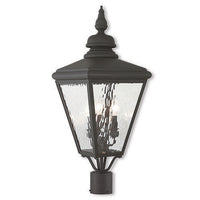 Outdoor Landscape Lighting LED 12V Low Voltage Cambridge Outdoor Classics 3 E12 Candelabra Base Light Bulb Socket Outdoor Post Top Lantern 26.75