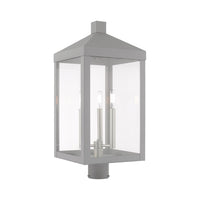 Outdoor Landscape Lighting LED 12V Low Voltage Nyack Outdoor Classics 3 E12 Candelabra Base Light Bulb Socket Large Outdoor Post Top Lantern 24