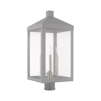 Outdoor Landscape Lighting LED 12V Low Voltage Nyack Outdoor Classics 3 E12 Candelabra Base Light Bulb Socket Large Outdoor Post Top Lantern 24