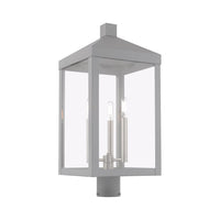 Outdoor Landscape Lighting LED 12V Low Voltage Nyack Outdoor Classics 3 E12 Candelabra Base Light Bulb Socket Large Outdoor Post Top Lantern 24