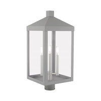 Outdoor Landscape Lighting LED 12V Low Voltage Nyack Outdoor Classics 3 E12 Candelabra Base Light Bulb Socket Large Outdoor Post Top Lantern 24