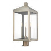 Outdoor Landscape Lighting LED 12V Low Voltage Nyack Outdoor Classics 3 E12 Candelabra Base Light Bulb Socket Large Outdoor Post Top Lantern 24