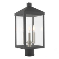Outdoor Landscape Lighting LED 12V Low Voltage Nyack Outdoor Classics 3 E12 Candelabra Base Light Bulb Socket Medium Outdoor Post Top Lantern 8.25