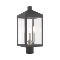 Outdoor Landscape Lighting LED 12V Low Voltage Nyack Outdoor Classics 3 E12 Candelabra Base Light Bulb Socket Medium Outdoor Post Top Lantern 8.25