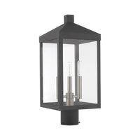Outdoor Landscape Lighting LED 12V Low Voltage Nyack Outdoor Classics 3 E12 Candelabra Base Light Bulb Socket Medium Outdoor Post Top Lantern 8.25