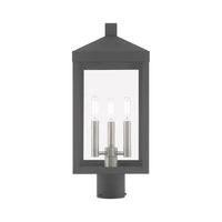 Outdoor Landscape Lighting LED 12V Low Voltage Nyack Outdoor Classics 3 E12 Candelabra Base Light Bulb Socket Medium Outdoor Post Top Lantern 8.25