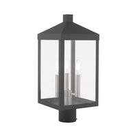 Outdoor Landscape Lighting LED 12V Low Voltage Nyack Outdoor Classics 3 E12 Candelabra Base Light Bulb Socket Medium Outdoor Post Top Lantern 8.25