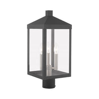 Outdoor Landscape Lighting LED 12V Low Voltage Nyack Outdoor Classics 3 E12 Candelabra Base Light Bulb Socket Medium Outdoor Post Top Lantern 8.25