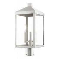 Outdoor Landscape Lighting LED 12V Low Voltage Nyack Outdoor Classics 3 E12 Candelabra Base Light Bulb Socket Medium Outdoor Post Top Lantern 8.25