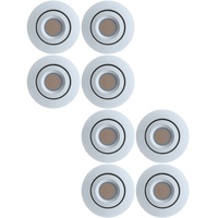 Outdoor Landscape Lighting LED 12V Low Voltage CB05 4x/8x/12x Package 1.5W DC12V Low Voltage Round LED Cast Aluminum Recessed Cabinet Puck Light Down Lighting Fixture 3000K or 5000K White 8 Pack