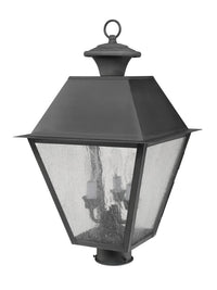 Outdoor Landscape Lighting LED 12V Low Voltage Mansfield Candelabra Base Light Bulb Socket Large Outdoor Post Top Lantern 12