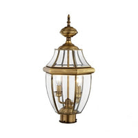 Outdoor Landscape Lighting LED 12V Low Voltage Monterey Candelabra Base Light Bulb Socket Medium Outdoor Post Top Lantern 21.5