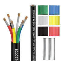 Outdoor Landscape Lighting LED 12V Low Voltage 6 Core RGBW Wire UL2464 DC 5V/12V/24V/300V for Brick Light Fixture and RGBCCT Strip Lights 22AWG