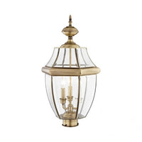Outdoor Landscape Lighting LED 12V Low Voltage Monterey Candelabra Base Light Bulb Socket Large Outdoor Post Top Lantern 23.5