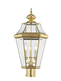 Outdoor Landscape Lighting LED 12V Low Voltage Georgetown Candelabra Base Light Bulb Socket Large Outdoor Post Top Lantern 23.25