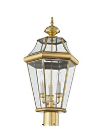 Outdoor Landscape Lighting LED 12V Low Voltage Georgetown Candelabra Base Light Bulb Socket Large Outdoor Post Top Lantern 23.25