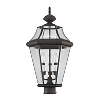 Outdoor Landscape Lighting LED 12V Low Voltage Georgetown Candelabra Base Light 3 Bulb Sockets Large Outdoor Post Top Lantern 23.25