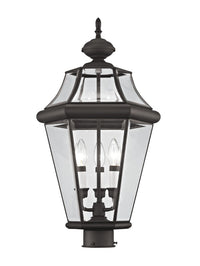 Outdoor Landscape Lighting LED 12V Low Voltage Georgetown Candelabra Base Light 3 Bulb Sockets Large Outdoor Post Top Lantern 23.25