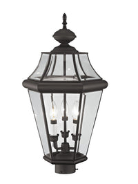 Outdoor Landscape Lighting LED 12V Low Voltage Georgetown Candelabra Base Light 3 Bulb Sockets Large Outdoor Post Top Lantern 23.25