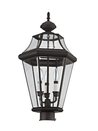 Outdoor Landscape Lighting LED 12V Low Voltage Georgetown Candelabra Base Light 3 Bulb Sockets Large Outdoor Post Top Lantern 23.25
