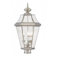 Outdoor Landscape Lighting LED 12V Low Voltage Georgetown Candelabra Base Light 3 Bulb Sockets Large Outdoor Post Top Lantern 23.25