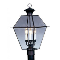 Outdoor Landscape Lighting LED 12V Low Voltage Westover Candelabra Base 3 Light Bulb Sockets Large Outdoor Post Top Lantern 12
