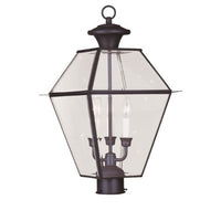 Outdoor Landscape Lighting LED 12V Low Voltage Westover Candelabra Base 3 Light Bulb Sockets Large Outdoor Post Top Lantern 12