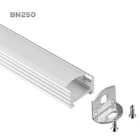 Outdoor Landscape Lighting LED 12V Low Voltage BN250 Rectangular Surface Mounted 8 ft Aluminum Channel 10 Pack for 0.46