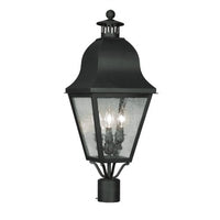 Outdoor Landscape Lighting LED 12V Low Voltage Amwell Candelabra Base 3 Light Bulb Sockets Large Outdoor Post Top Lantern 10.5