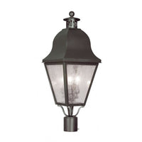 Outdoor Landscape Lighting LED 12V Low Voltage Amwell Candelabra Base 3 Light Bulb Sockets Large Outdoor Post Top Lantern 10.5
