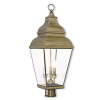 Outdoor Landscape Lighting LED 12V Low Voltage Exeter Candelabra Base 3 Light Bulb Sockets Large Outdoor Post Top Lantern 10