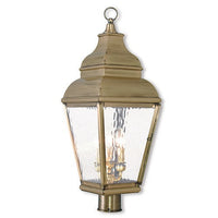 Outdoor Landscape Lighting LED 12V Low Voltage Exeter Candelabra Base 3 Light Bulb Sockets Large Outdoor Post Top Lantern 10