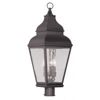 Outdoor Landscape Lighting LED 12V Low Voltage Exeter Candelabra Base 3 Light Bulb Sockets Large Outdoor Post Top Lantern 10