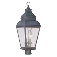 Outdoor Landscape Lighting LED 12V Low Voltage Exeter Candelabra Base 3 Light Bulb Sockets Large Outdoor Post Top Lantern 10