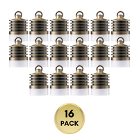 Outdoor Landscape Lighting LED 12V Low Voltage HLA01 Calvo Low Voltage Brass Yellow Cylinder Pendant 4.5W 2700K Integrated LED Aluminum Light Hanging Patio Light 16 Pack