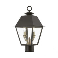 Outdoor Landscape Lighting LED 12V Low Voltage Wentworth Candelabra Base 2 Light Bulb Sockets Outdoor Medium Post Top Lantern 9