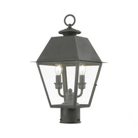 Outdoor Landscape Lighting LED 12V Low Voltage Wentworth Candelabra Base 2 Light Bulb Sockets Outdoor Medium Post Top Lantern 9