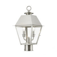 Outdoor Landscape Lighting LED 12V Low Voltage Wentworth Candelabra Base 2 Light Bulb Sockets Outdoor Medium Post Top Lantern 9