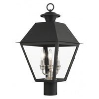 Outdoor Landscape Lighting LED 12V Low Voltage Mansfield Candelabra Base 3 Light Bulb Sockets Large Outdoor Post Top Lantern 12