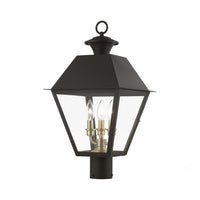 Outdoor Landscape Lighting LED 12V Low Voltage Wentworth Candelabra Base 3 Light Bulb Sockets Outdoor Large Post Top Lantern 12