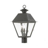 Outdoor Landscape Lighting LED 12V Low Voltage Wentworth Candelabra Base 3 Light Bulb Sockets Outdoor Large Post Top Lantern 12