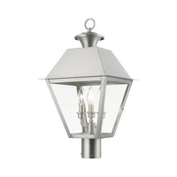 Outdoor Landscape Lighting LED 12V Low Voltage Wentworth Candelabra Base 3 Light Bulb Sockets Outdoor Large Post Top Lantern 12