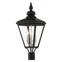 Outdoor Landscape Lighting LED 12V Low Voltage Adams Candelabra Base 3 Light Bulb Sockets Outdoor Large Post Top Lantern 10.625