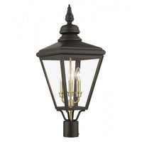 Outdoor Landscape Lighting LED 12V Low Voltage Adams Candelabra Base 3 Light Bulb Sockets Outdoor Large Post Top Lantern 10.625