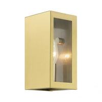 Outdoor Landscape Lighting LED 12V Low Voltage Winfield Outdoor 1 E12 Candelabra Base Light Bulb Socket Outdoor ADA-Compliant Stainless Steel Wall Sconce 4.5