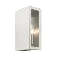 Outdoor Landscape Lighting LED 12V Low Voltage Winfield Outdoor 2 E12 Candelabra Base Light Bulb Sockets Outdoor ADA-Compliant Stainless Steel Wall Sconce 6